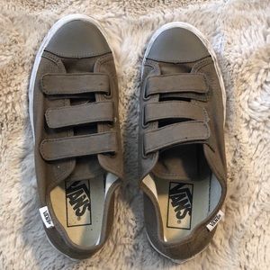 Vans brown Velcro sneakers size 8